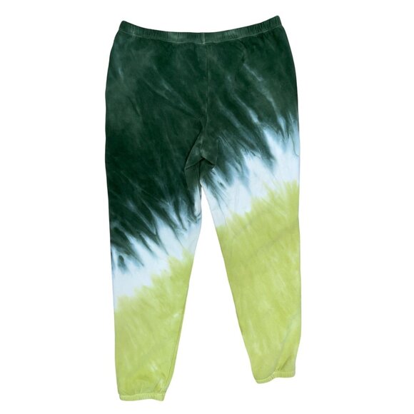 Electric & Rose Siesta Tie-Dye Sweatpants Fade Olive/Chartreuse M 70% Cotton/25% - Picture 8 of 8